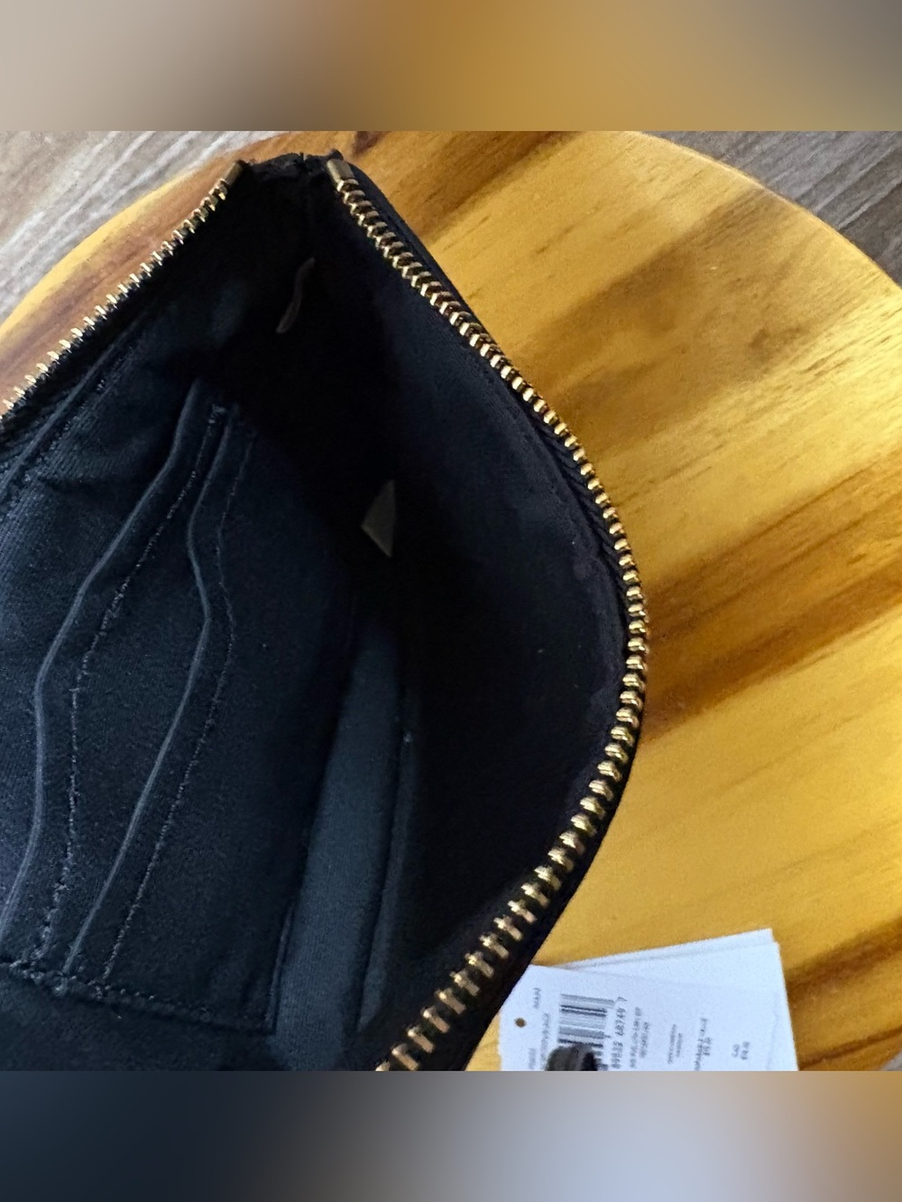 Coach NWT Signature Coated Canvus Corner Zip Wristlet w/ Wrist Strap, Card Slots - Picture 6 of 12